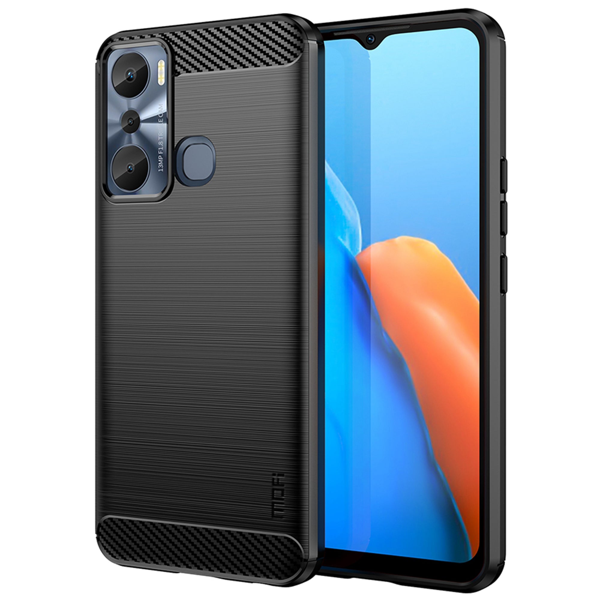 MOFI JK TPU Series-1 for Infinix Hot 20i 4G x665e Carbon Fiber Brushed TPU Phone Back Cover Wear-resistant Protective Slim Phone Case MOFI JK TPU Series-1 for Infinix Hot 20i 4G x665e Carbon Fiber Brushed TPU Phone Back Cover Wear-resistant Protective Slim Phone Case